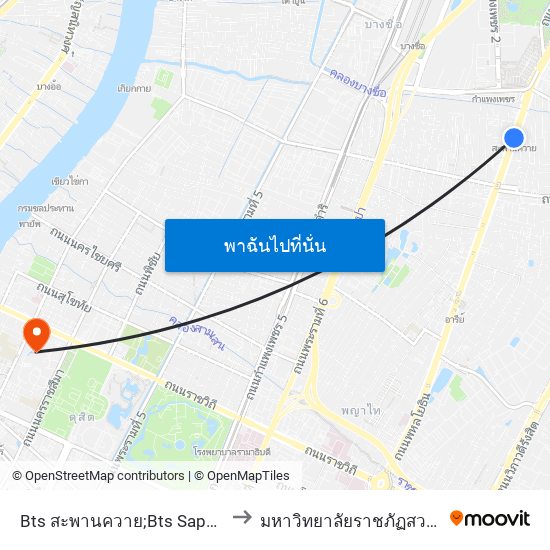 Bts สะพานควาย;Bts Saphan Khwai to มหาวิทยาลัยราชภัฏสวนสุนันทา map