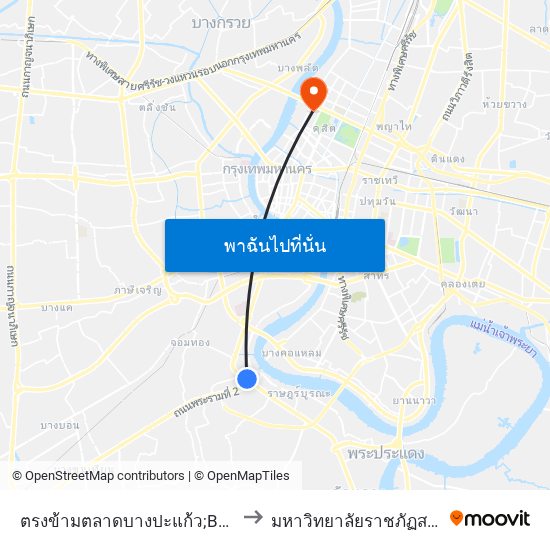 ตรงข้ามตลาดบางปะแก้ว;Bang Prakaeo to มหาวิทยาลัยราชภัฏสวนสุนันทา map