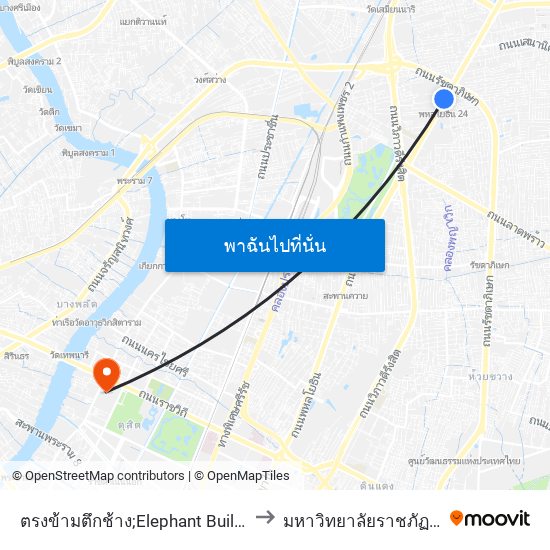 ตรงข้ามตึกช้าง;Elephant Building (Opposite) to มหาวิทยาลัยราชภัฏสวนสุนันทา map