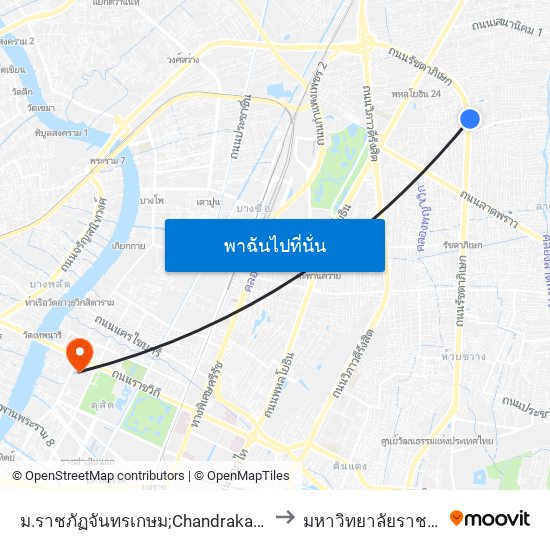 ม.ราชภัฏจันทรเกษม;Chandrakasem Rajabhat University to มหาวิทยาลัยราชภัฏสวนสุนันทา map