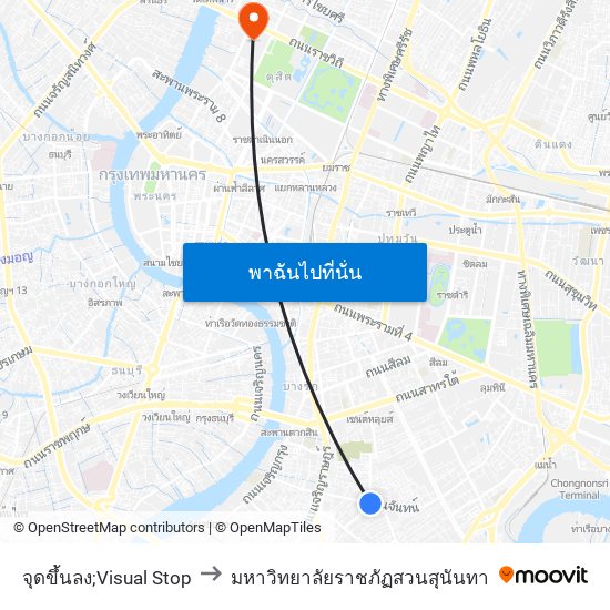 จุดขึ้นลง;Visual Stop to มหาวิทยาลัยราชภัฏสวนสุนันทา map