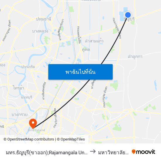 มทร.ธัญบุรี(ขาออก);Rajamangala University Of Technology Thanyaburi (De[Arture) to มหาวิทยาลัยราชภัฏสวนสุนันทา map