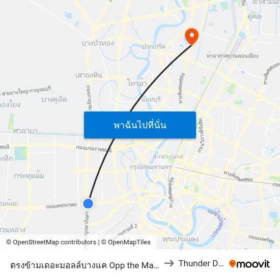 ตรงข้ามเดอะมอลล์บางแค Opp the Mall Bangkae to Thunder Dome map