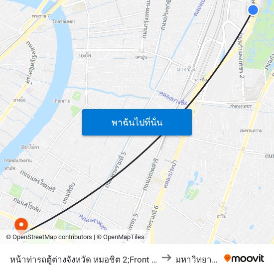 หน้าท่ารถตู้ต่างจังหวัด หมอชิต 2;Front Mochit 2 Intercty Van Terminal to มหาวิทยาลัยสวนดุสิต map