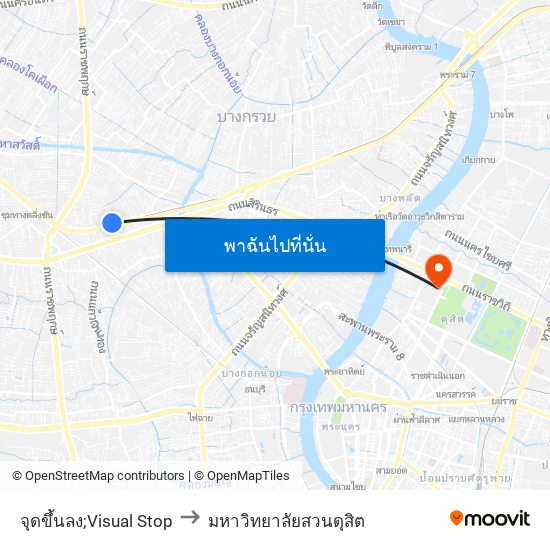 จุดขึ้นลง;Visual Stop to มหาวิทยาลัยสวนดุสิต map