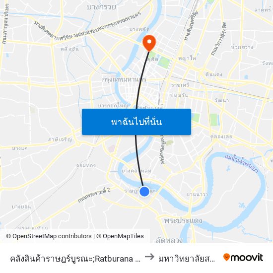 คลังสินค้าราษฎร์บูรณะ;Ratburana Warehouse to มหาวิทยาลัยสวนดุสิต map