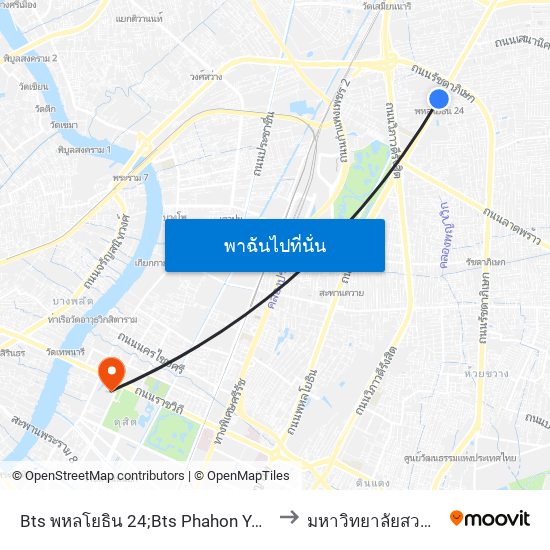 Bts พหลโยธิน 24;Bts Phahon Yothin 24 to มหาวิทยาลัยสวนดุสิต map