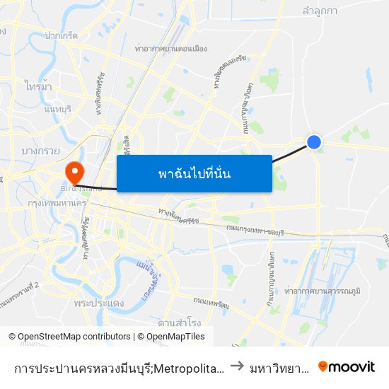 การประปานครหลวงมีนบุรี;Metropolitan Waterworks Authority Minburi to มหาวิทยาลัยสวนดุสิต map