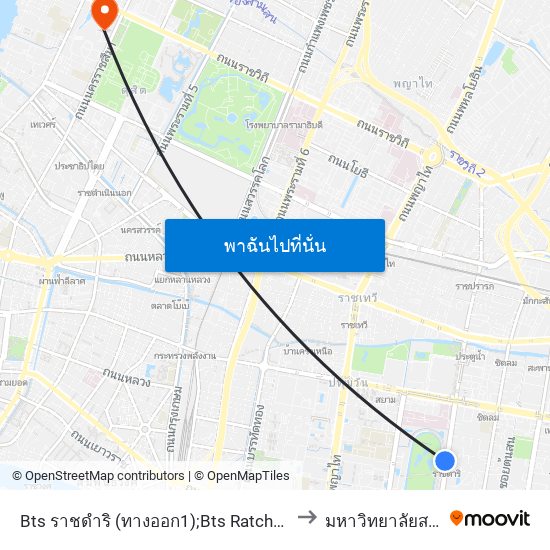 Bts ราชดำริ (ทางออก1);Bts Ratchadamri (Exit 1) to มหาวิทยาลัยสวนดุสิต map