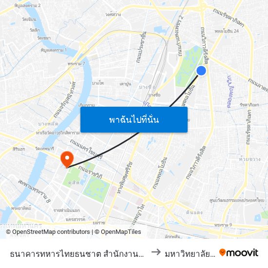 ธนาคารทหารไทยธนชาต สำนักงานใหญ่;Ttb Headquarter to มหาวิทยาลัยสวนดุสิต map