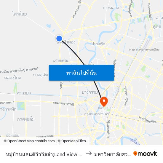 หมู่บ้านแลนด์วิววิลล่า;Land View Villa Village to มหาวิทยาลัยสวนดุสิต map