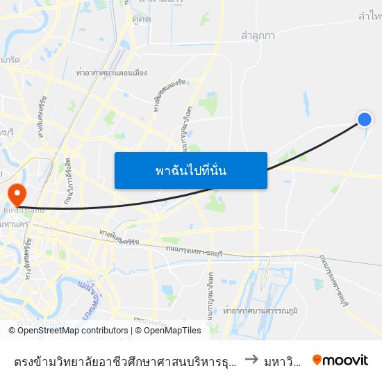 ตรงข้ามวิทยาลัยอาชีวศึกษาศาสนบริหารธุรกิจ;Opposite Religious Business Administration Vocational College to มหาวิทยาลัยสวนดุสิต map