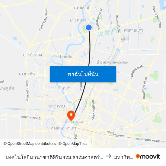 เทคโนโลยีนานาชาติสิรินธรม.ธรรมศาสตร์;Sirindhorn International Institute Of Technology. Thammasat. to มหาวิทยาลัยสวนดุสิต map