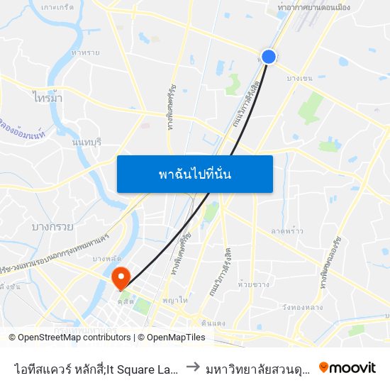 ไอทีสแควร์ หลักสี่;It Square Laksi to มหาวิทยาลัยสวนดุสิต map