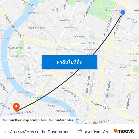 องค์การเภสัชกรรม the Government Pharmaceutical Organization to มหาวิทยาลัยราชภัฏธนบุรี map