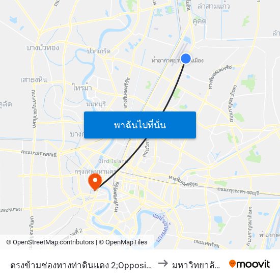 ตรงข้ามช่องทางท่าดินแดง 2;Opposite Chong Thang Tha Din Daeng 2 to มหาวิทยาลัยราชภัฏธนบุรี map