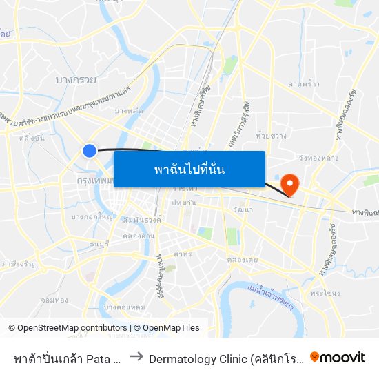 พาต้าปิ่นเกล้า Pata Pinklao to Dermatology Clinic (คลินิกโรคผิวหนัง) map