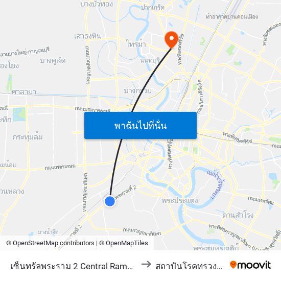 เซ็นทรัลพระราม 2 Central Rama 2 to สถาบันโรคทรวงอก map