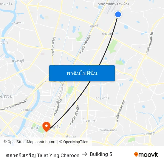 ตลาดยิ่งเจริญ Talat Ying Charoen to Building 5 map