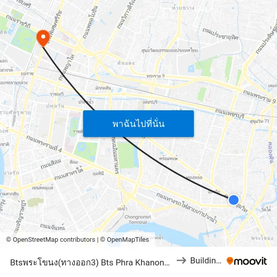 Btsพระโขนง(ทางออก3) Bts Phra Khanong (Exit 3) to Building 6 map