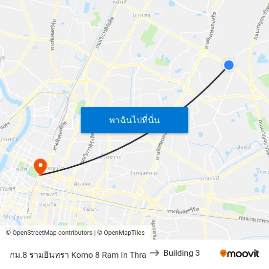 กม.8 รามอินทรา Komo 8 Ram In Thra to Building 3 map