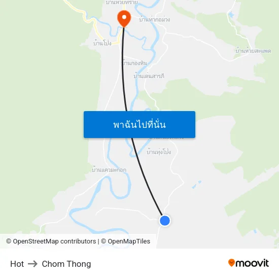 Hot to Chom Thong map