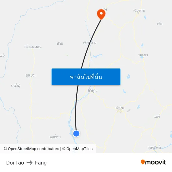 Doi Tao to Fang map