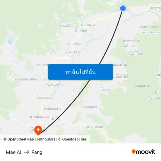 Mae Ai to Fang map