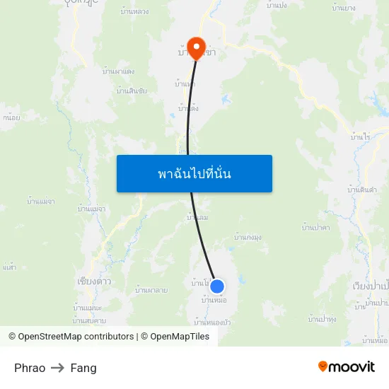 Phrao to Fang map