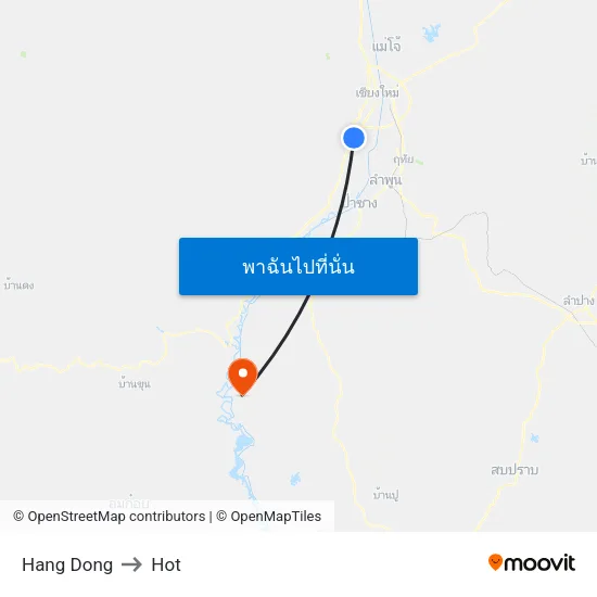 Hang Dong to Hot map