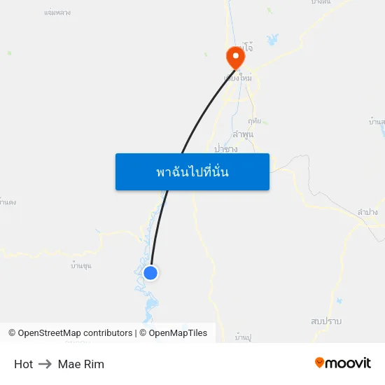 Hot to Mae Rim map