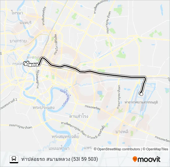 S1 (ปอ.) (AC) Bus Line Map