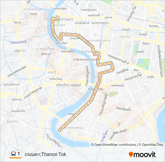 1 Bus Line Map