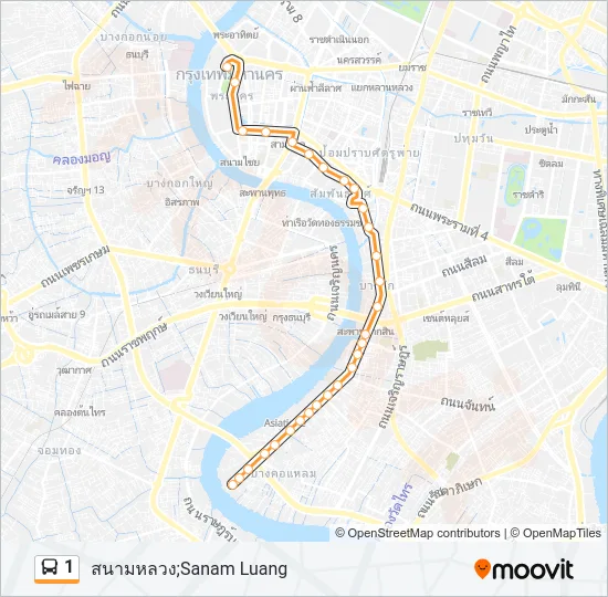 1 Bus Line Map