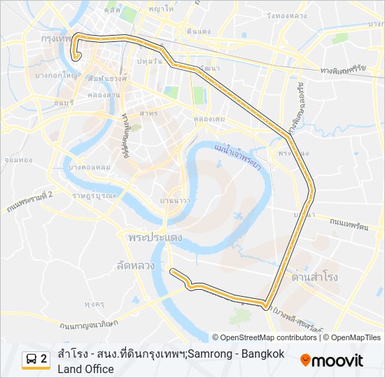 2 รถบัส แผนที่สายรถ