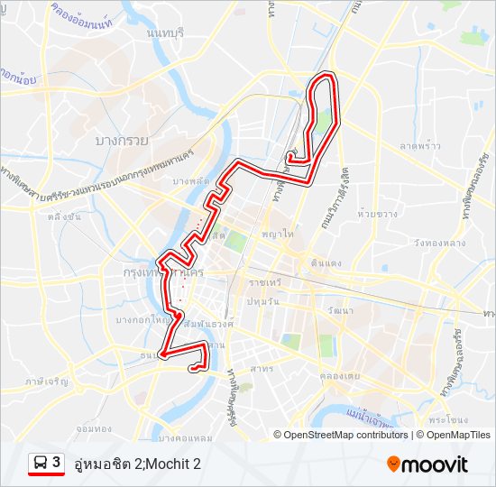 3 รถบัส แผนที่สายรถ