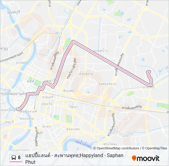 8 Bus Line Map
