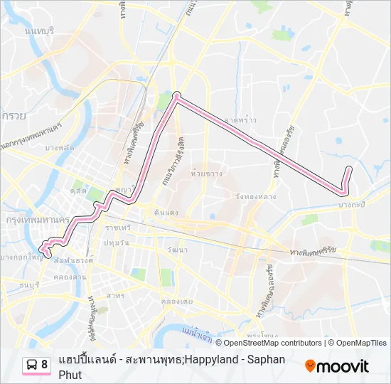 8 Bus Line Map