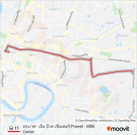 11 Bus Line Map