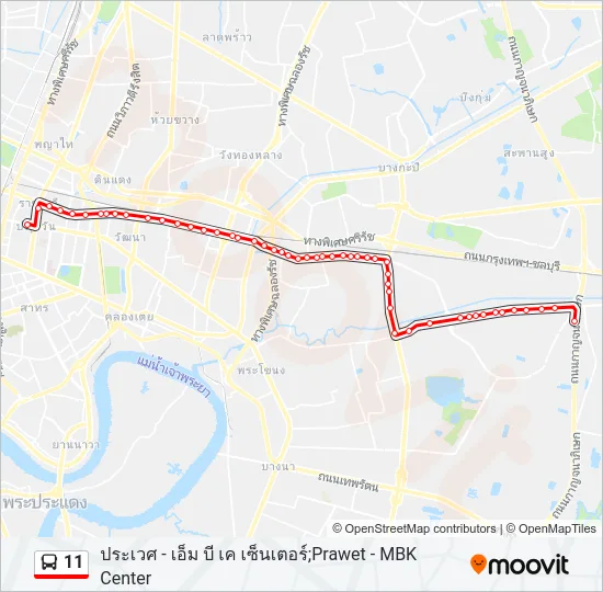 11 Bus Line Map