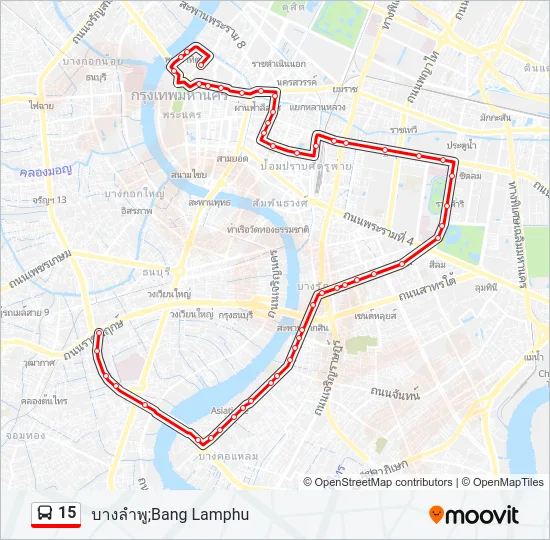 15 Bus Line Map