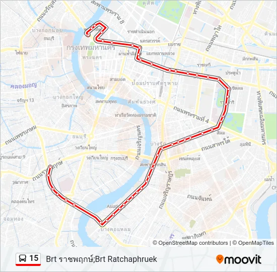 15 Bus Line Map