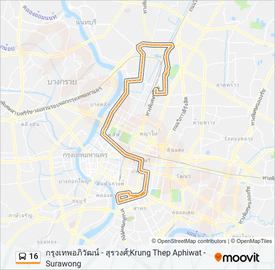 16 Bus Line Map