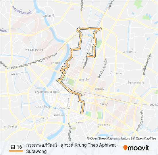 16 Bus Line Map