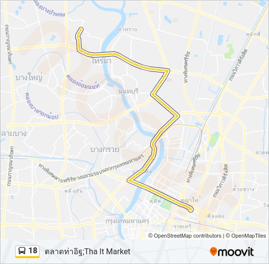 18 รถบัส แผนที่สายรถ
