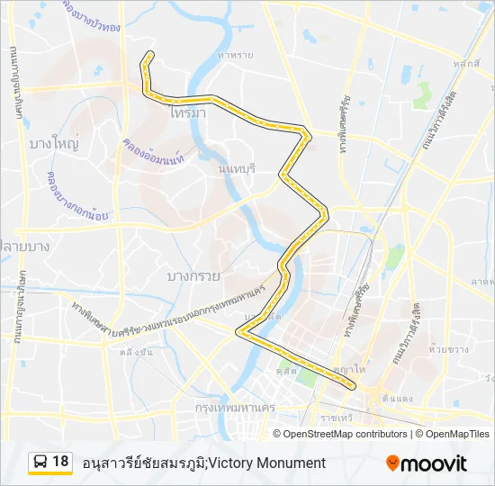 18 Bus Line Map