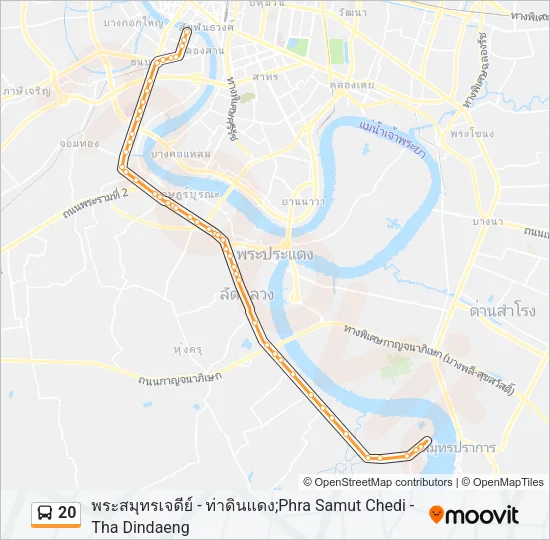 20 Bus Line Map