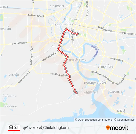 21 Bus Line Map