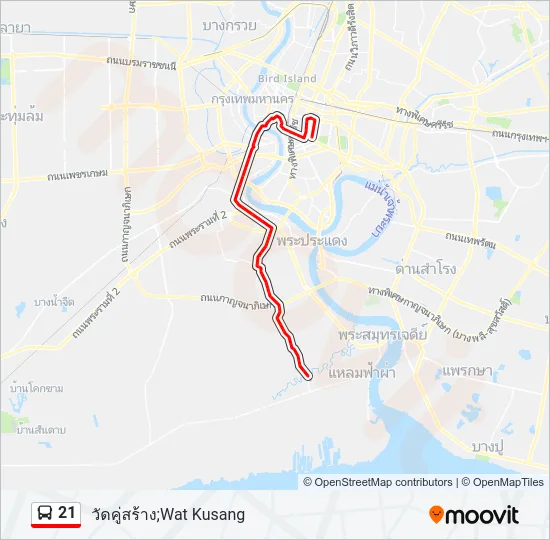 21 Bus Line Map