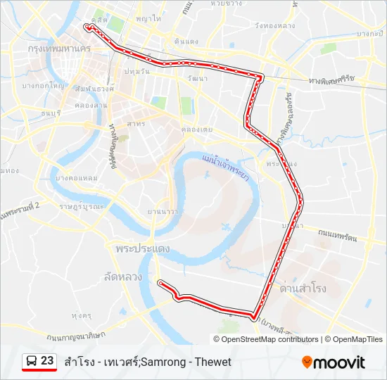 23 Bus Line Map